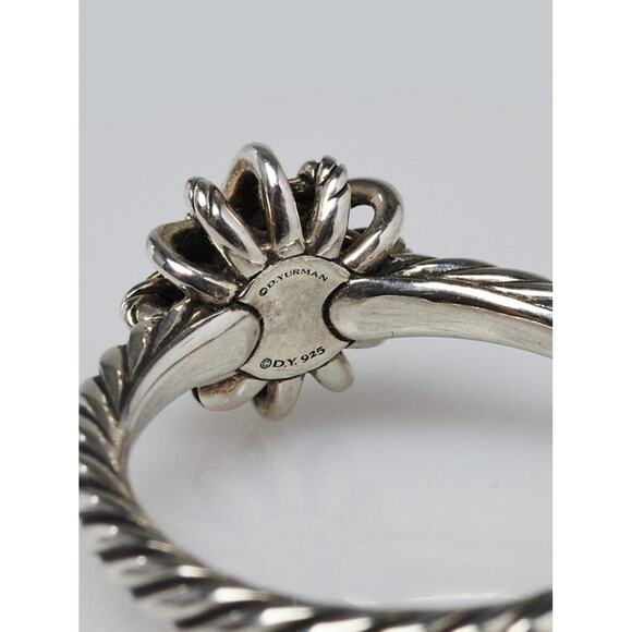 David Yurman Sterling Silver Starburst Diamond ring 5 ¾ US - Picture 4 of 4